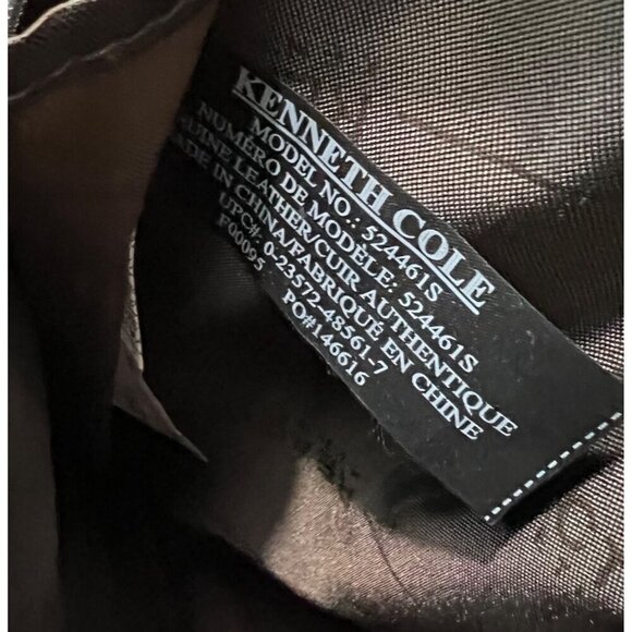 Kenneth Cole Reaction Brown‎ Leather Laptop Briefcase Bag - Picture 2 of 12